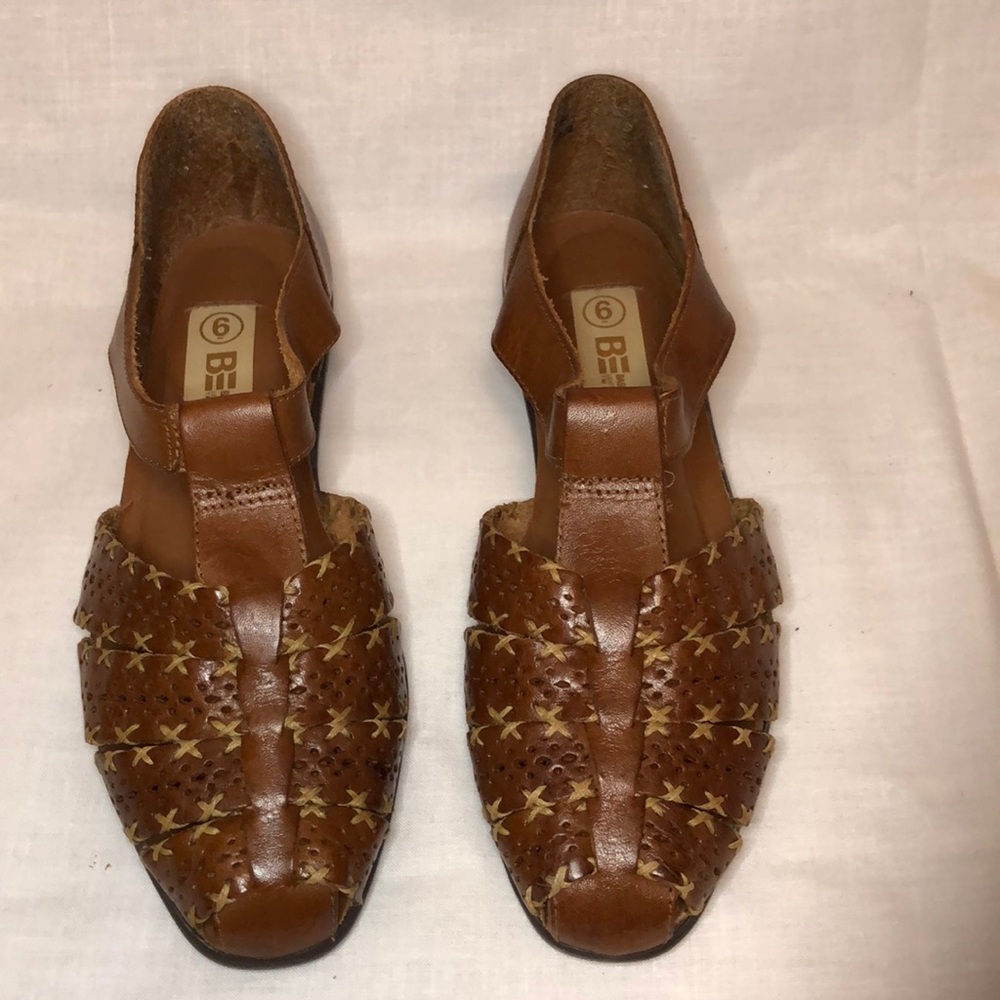 Leather brown sandals